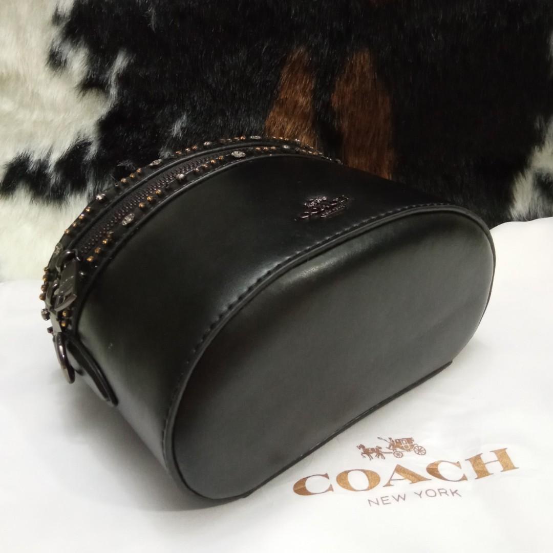 Coach x selena gomez crystal embellished trail bag store