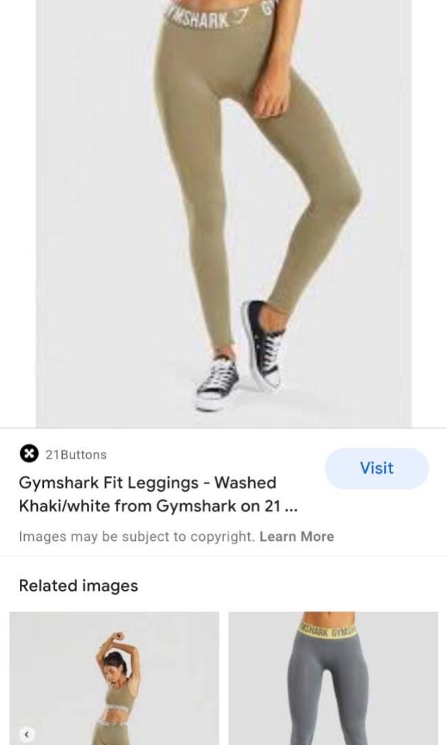 Authentic Gymshark Leggings Olive size Medium, Women's Fashion