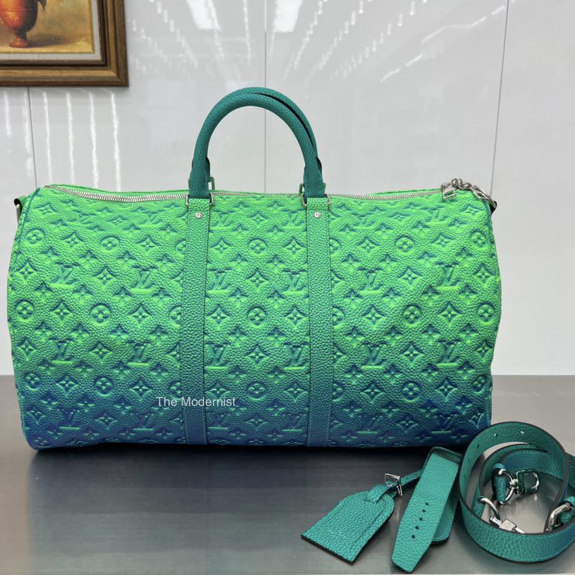 Louis Vuitton Keepall 50b Taurillon Illusion leather Virgil Abloh summer 22