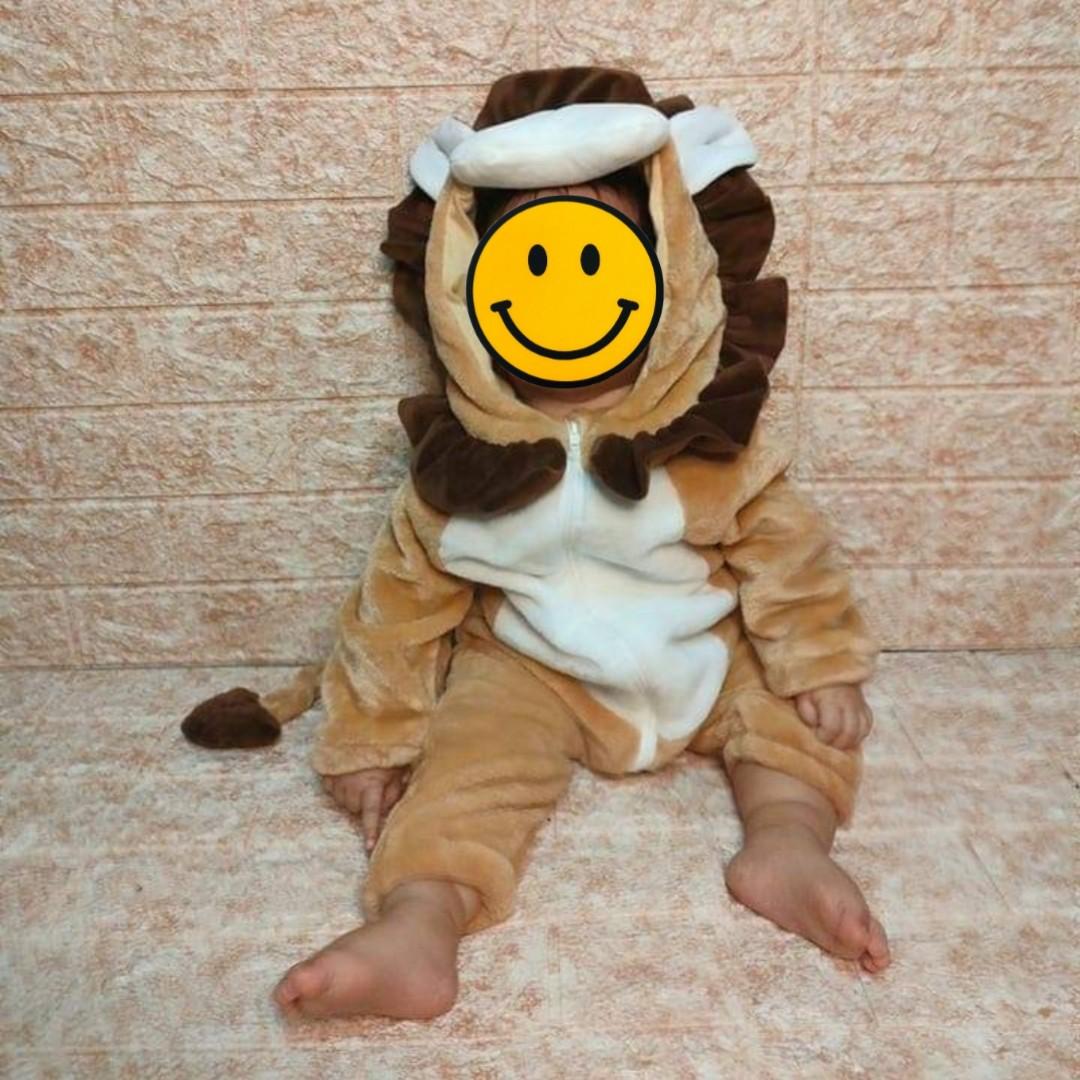 baby lion costume (Category: Babies & Kids Fashion) located in San Juan City. Submitted by 4.4.4 (Listing ID 1150603750, Image 1). Description: 〰️ vvv cute! perfect for safari themed parties! 🌜 note: used only once for photoshoot, baby was 11 months during that time 🌜 size: fits up to 17 months depending on baby's built ‼️ feel free to message me if you have other questions..
