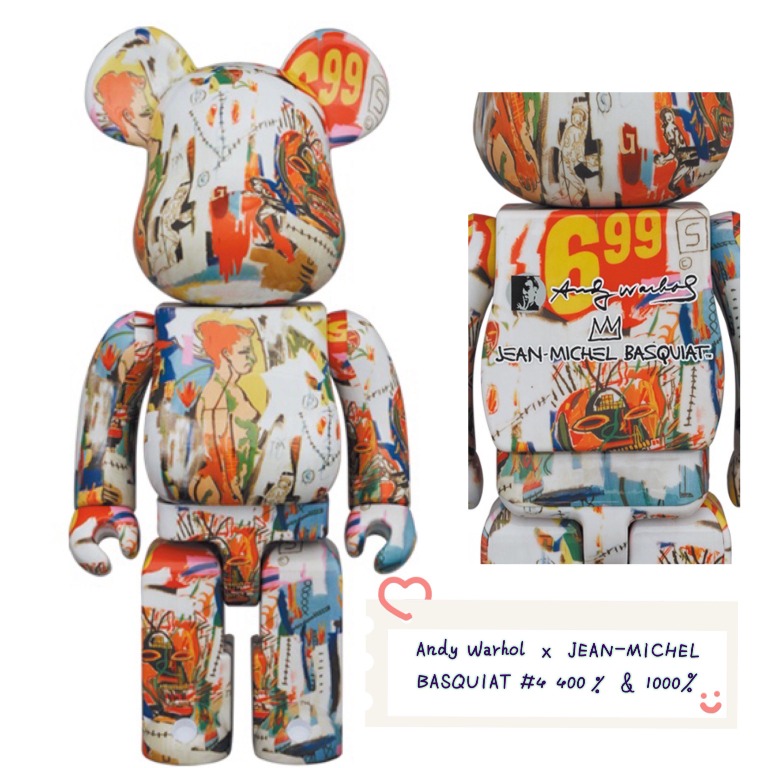 马上派货】BEARBRICK Andy Warhol × JEAN-MICHEL BASQUIAT #4 400