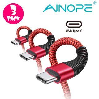 Red 3Pack 0.3m 1m 2m Sony XZ Nylon Braided USB Type C Fast Charger Charging Cable for Samsung Galaxy S10 S9 S8 A3 A5 Note 8 9 WODSAN USB C Cable, Huawei P20/Mate20 OnePlus 6T Moto G7