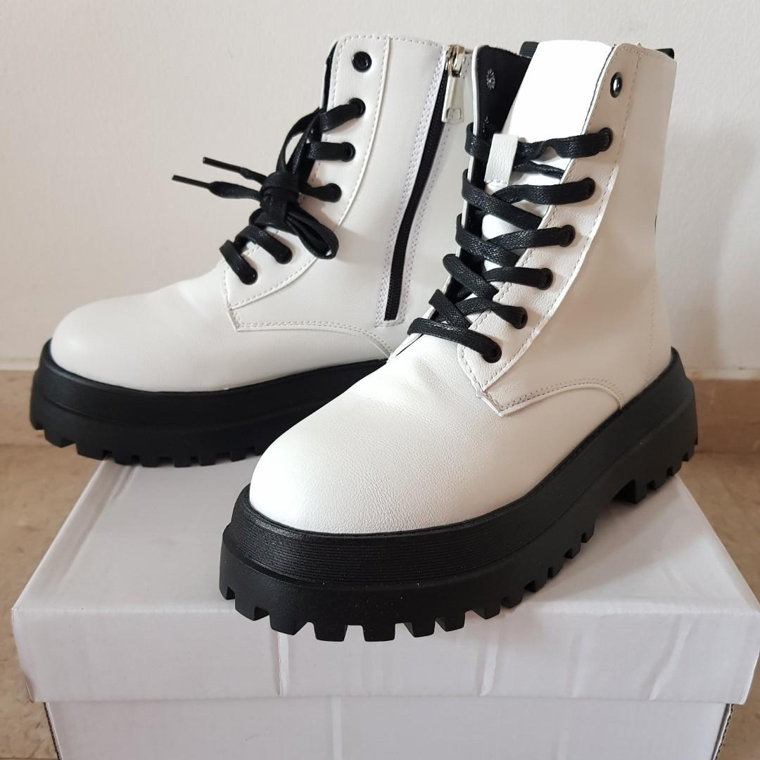 White boots combat store