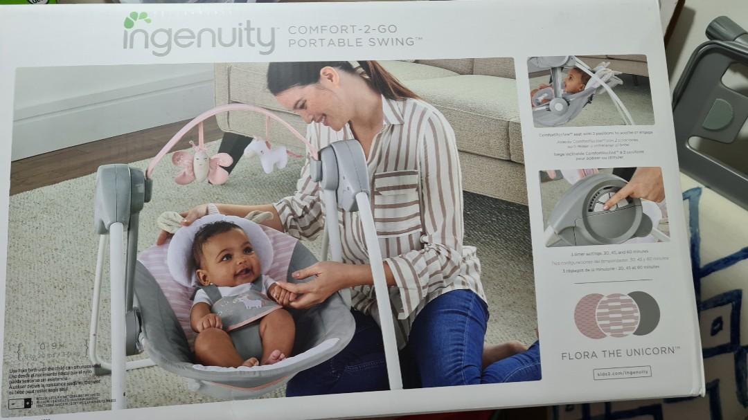 Ingenuity comfort 2 go portable shop swing flora