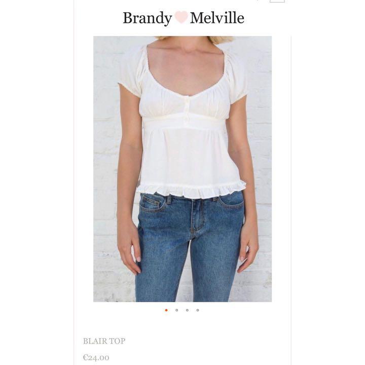 brandy melville mckenna lace bow top, Women's Fashion, Tops, Other Tops on  Carousell