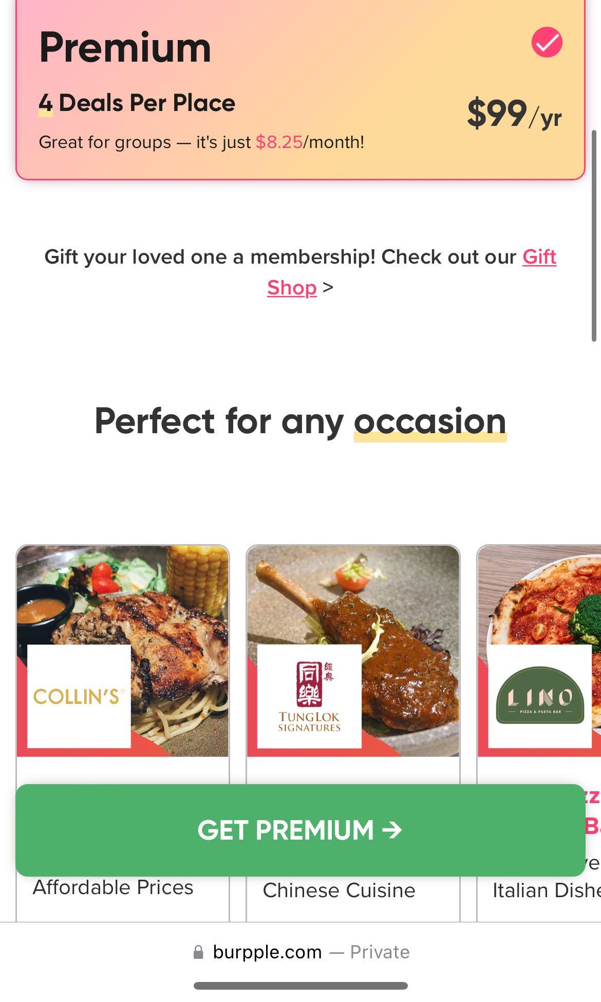 Burpple Beyond Premium Membership, Tickets & Vouchers, Vouchers on