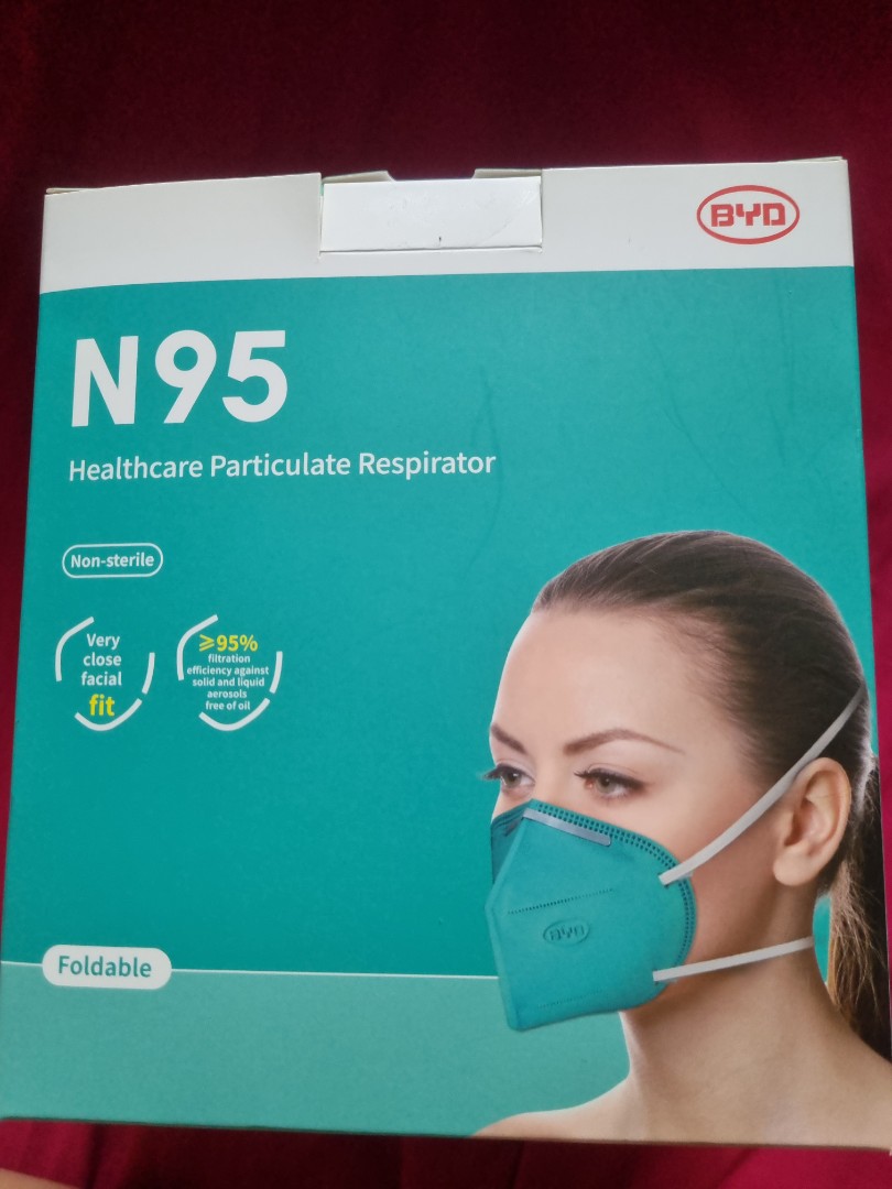 BYD N95 Healthcare Particulate Respirator 25pcs, Health & Nutrition