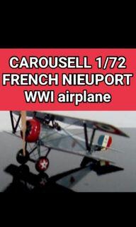 ©️CAROUSELL 1/72 French NEWPORT WWI airplane plastic kit Tue 3.22,2022