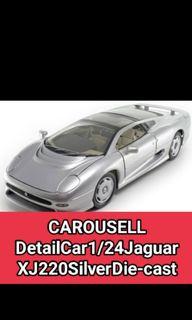 ©️CAROUSELL Detail Cars brand 1/24 Jaguar XJ220 Silver Die-cast Tue 3.22,2022