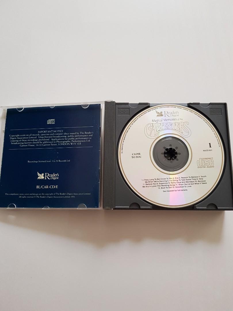 CD Boxset Magical Memories of The Carpenters, Hobbies & Toys, Music ...