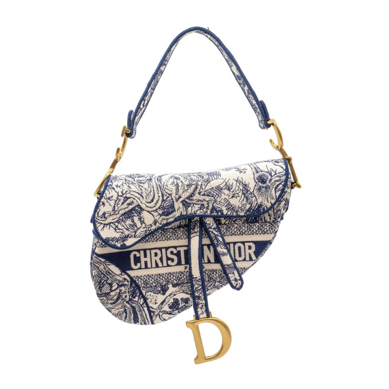 Christian dior blue best sale saddle bag