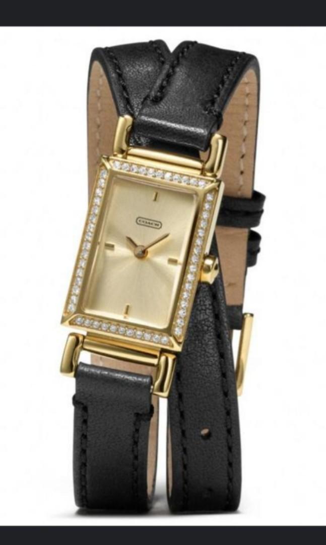 Coach Madison Women s Double Wrap Strap Watch Luxury Watches on