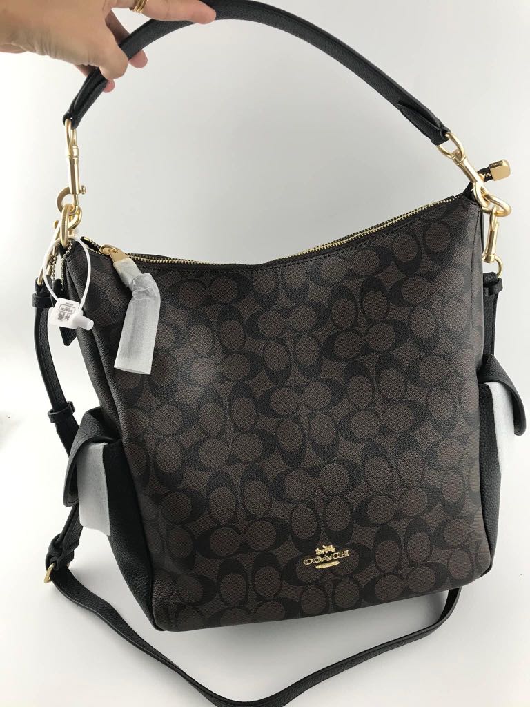 Coach Pennie Shoulder Bag in Signature Canvas, Women's Fashion, Bags