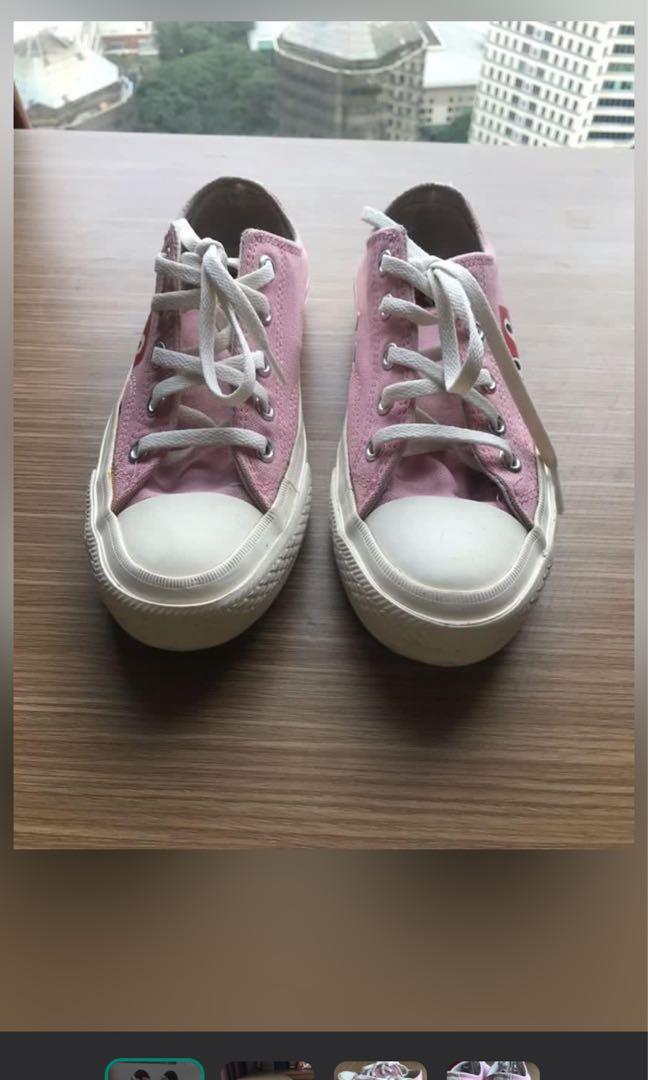 cdg pink converse