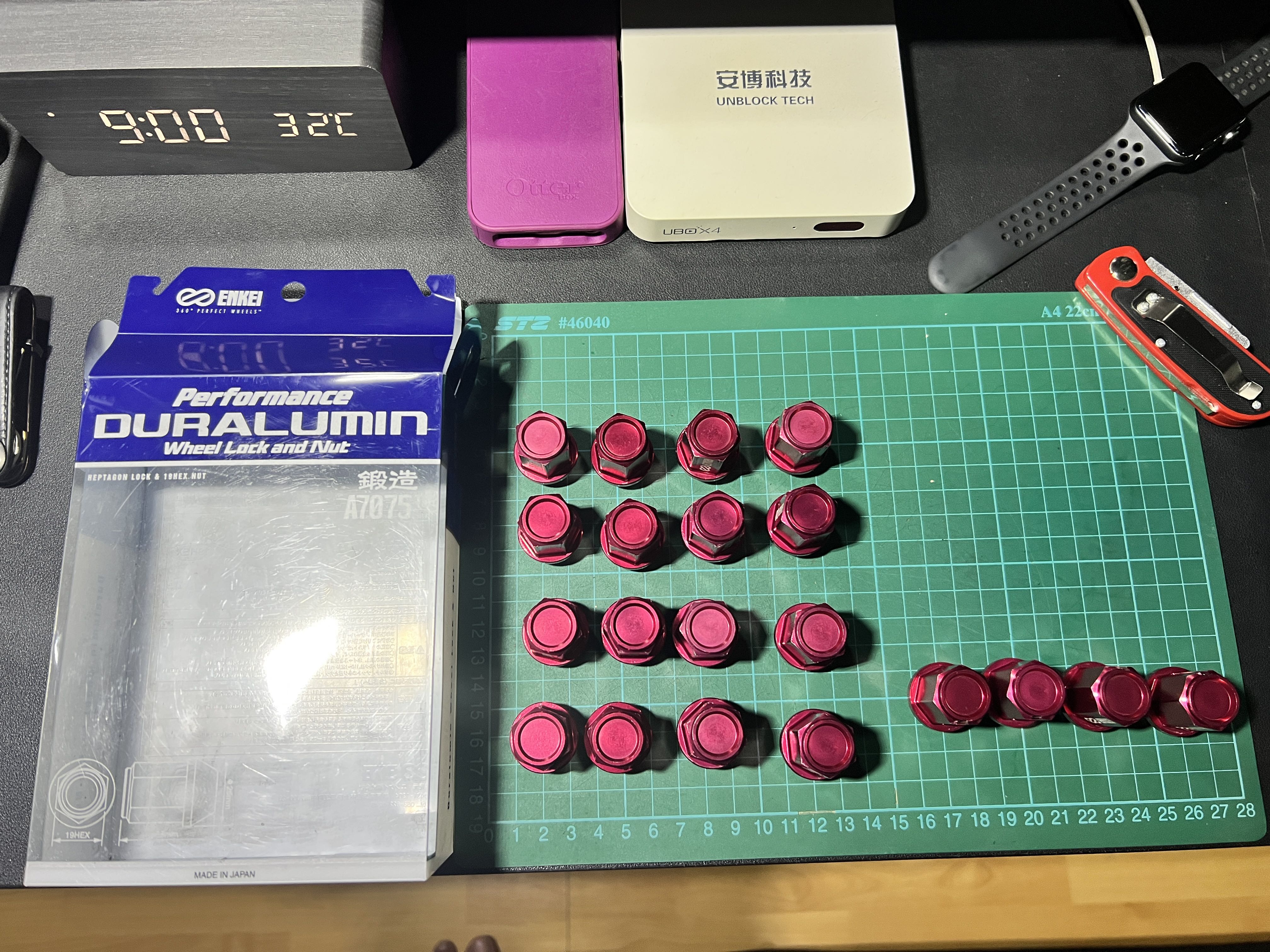 Enkei Duralumin Wheel Lock & Nut, Car Accessories, Tyres & Rims on