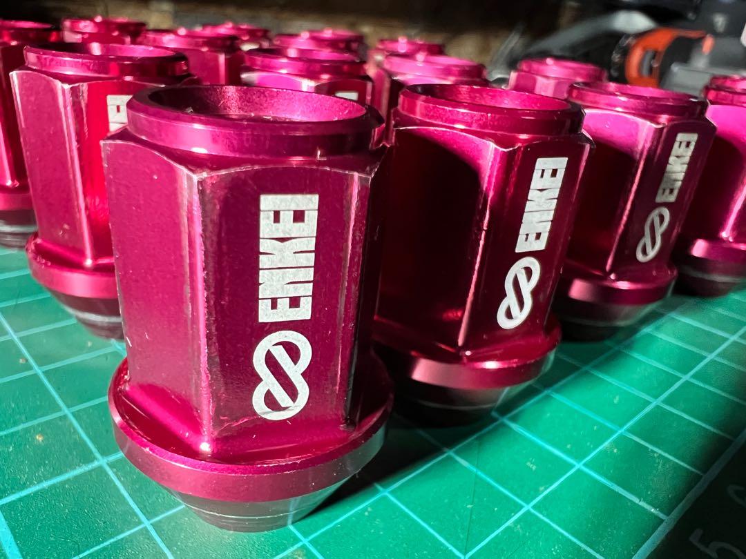 Enkei Duralumin Wheel Lock & Nut, Car Accessories, Tyres & Rims on Carousell