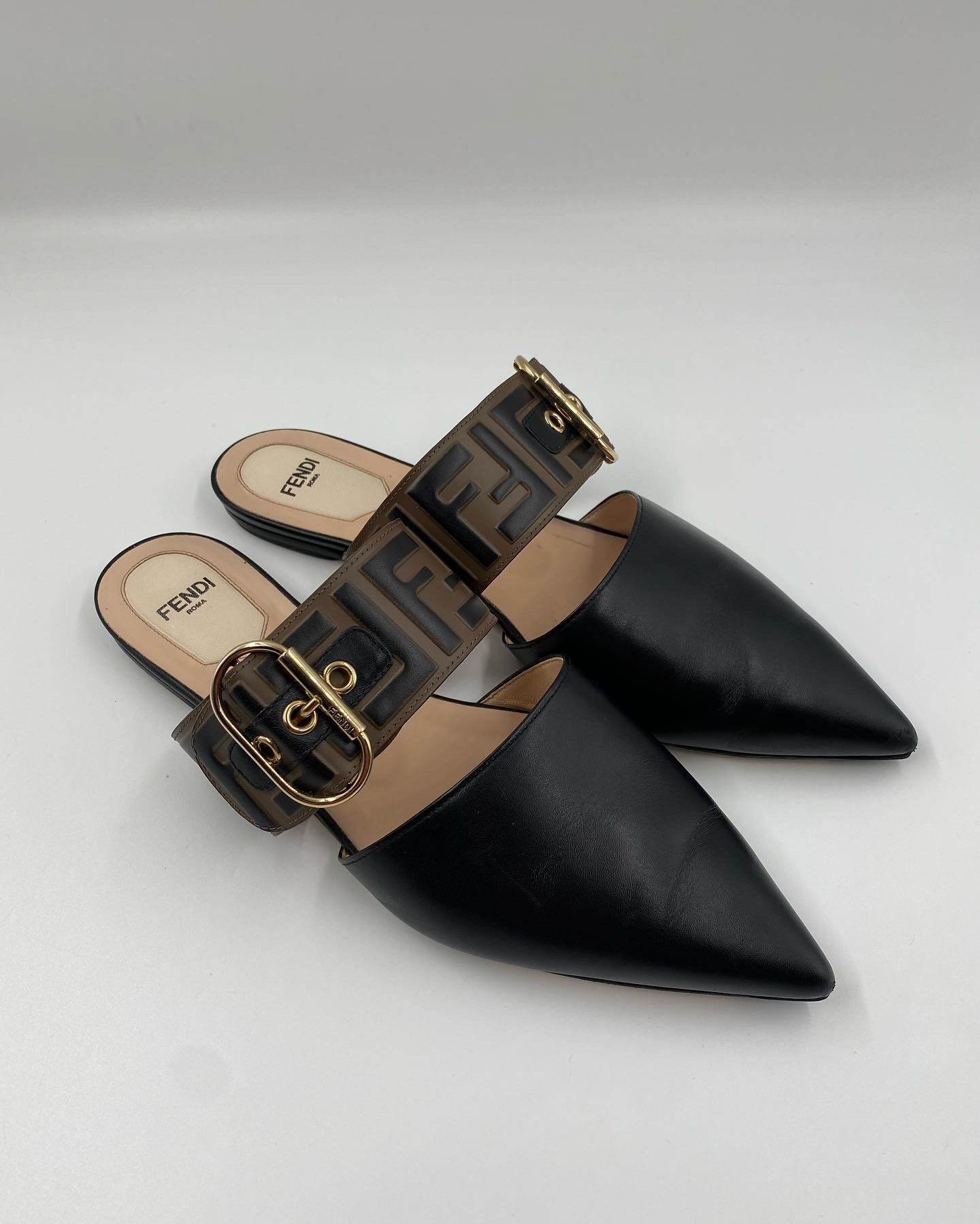 Fendi sabot mules top