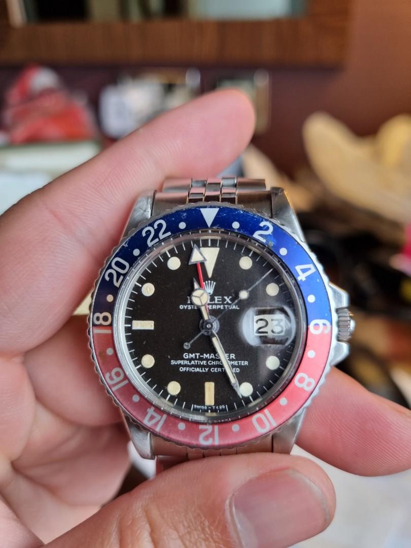 Full set Rare 1969 long E Pepsi 1675 rolex GMT Master