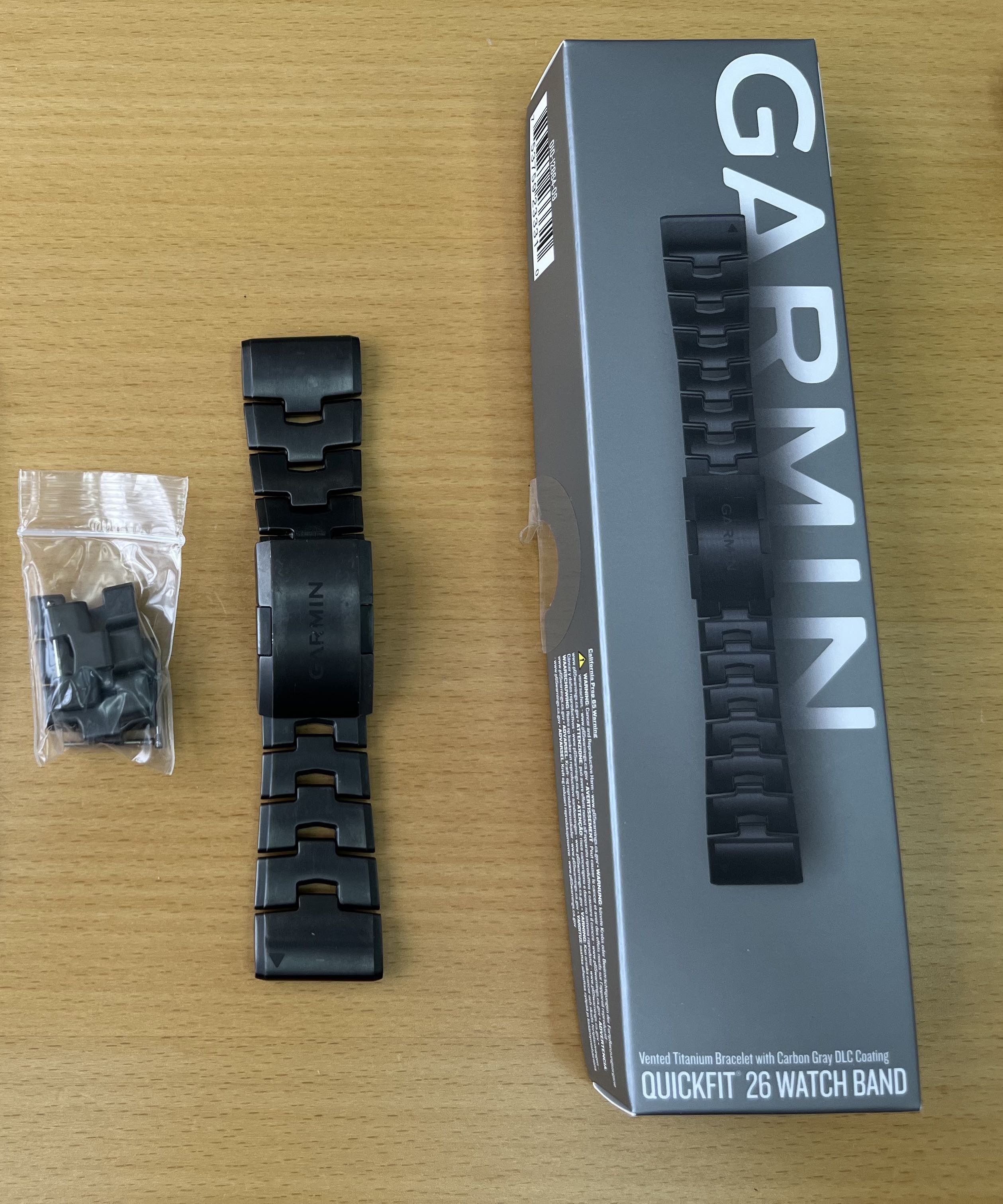 GARMIN QuickFit 26mm Gray DLC Titanium - 時計