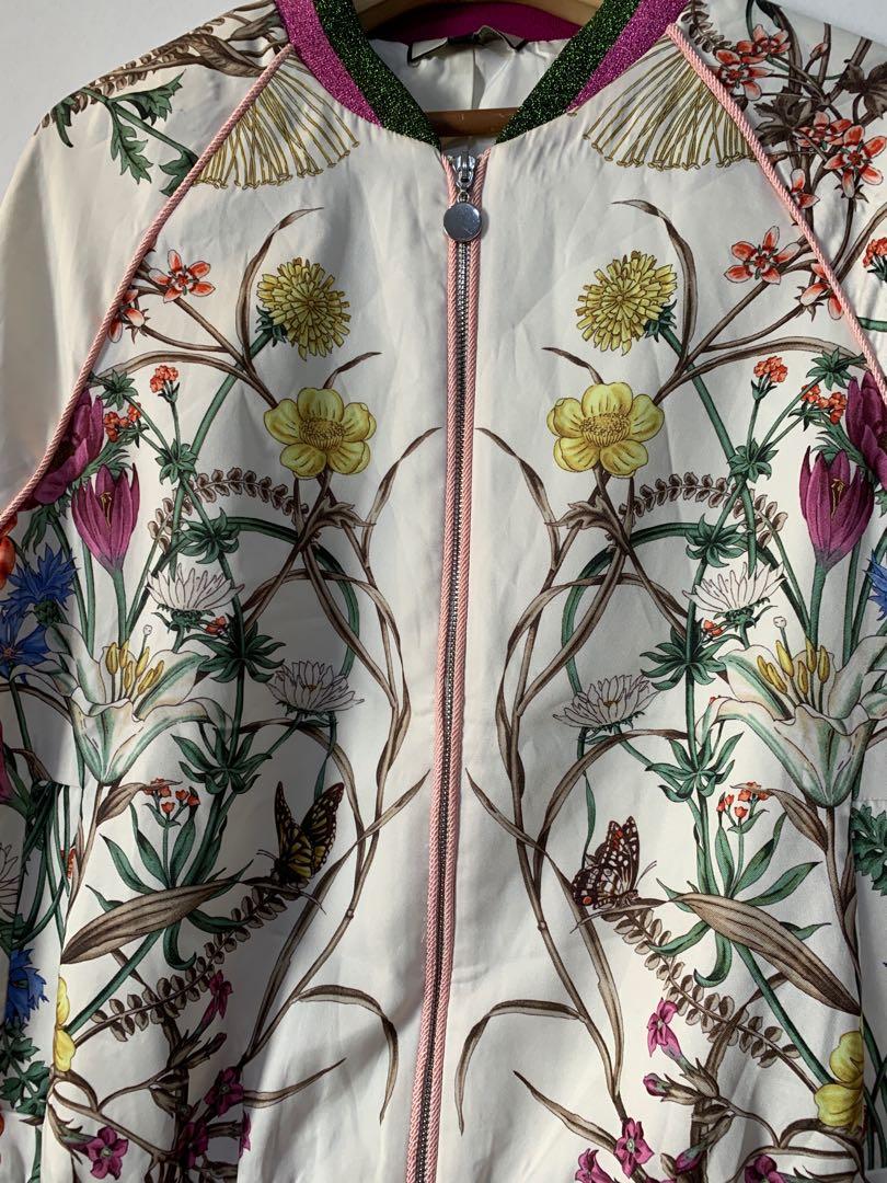 Gucci floral bomber jacket Women s Fashion Coats Jackets and
