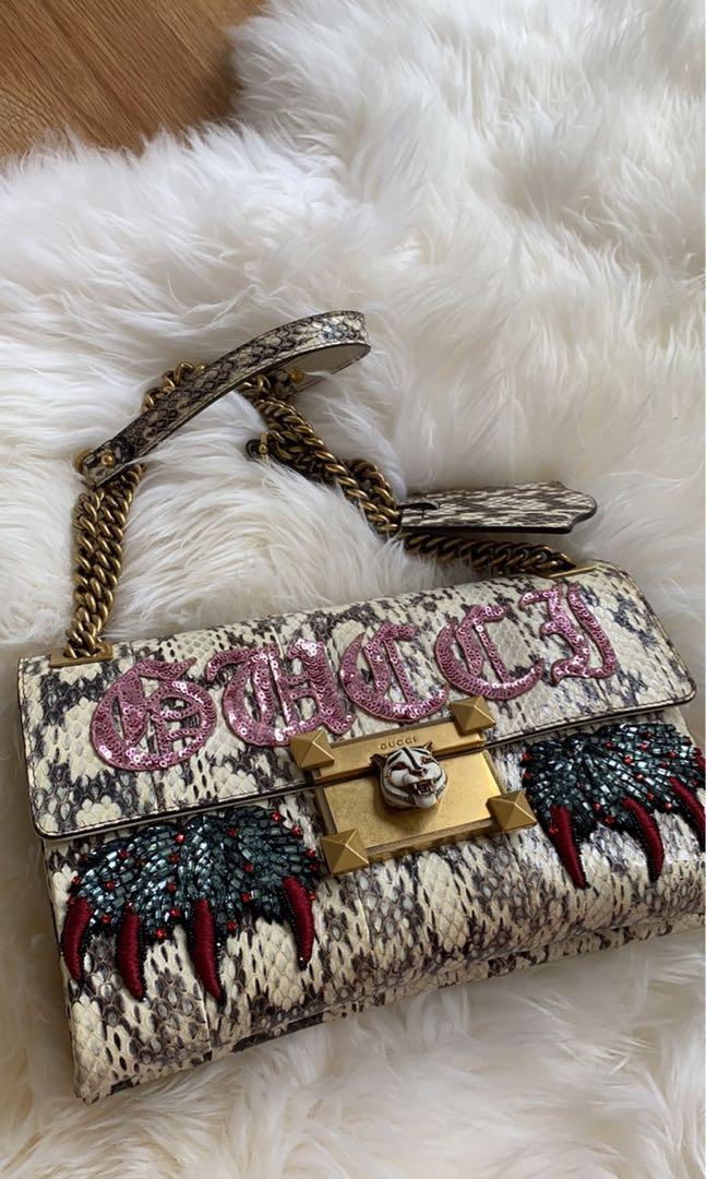 Gucci White Snakeskin Limited Edition Bag