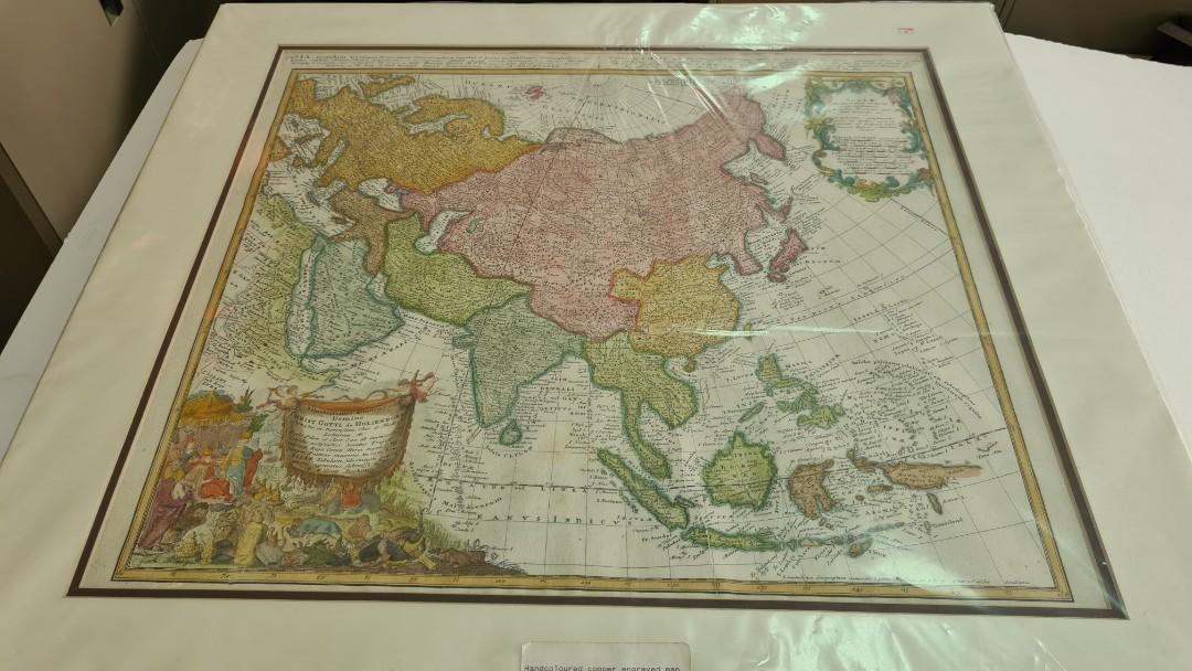Handcoloured Map of Asia, Hobbies & Toys, Memorabilia & Collectibles ...