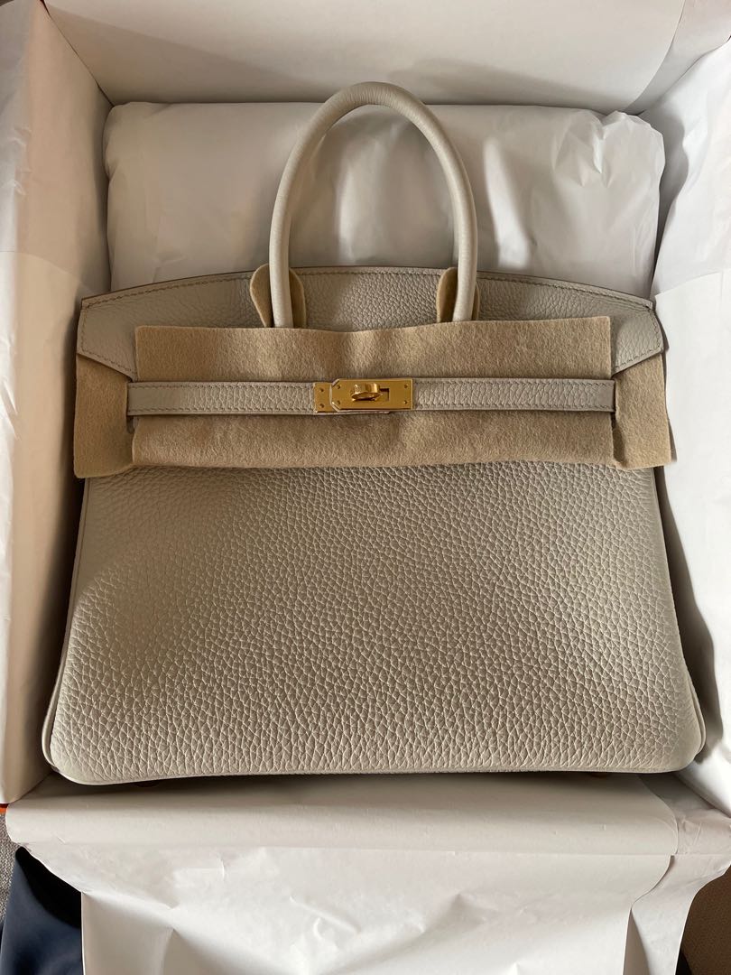 Hermes Birkin 25 beton 8L ghw Togo full set