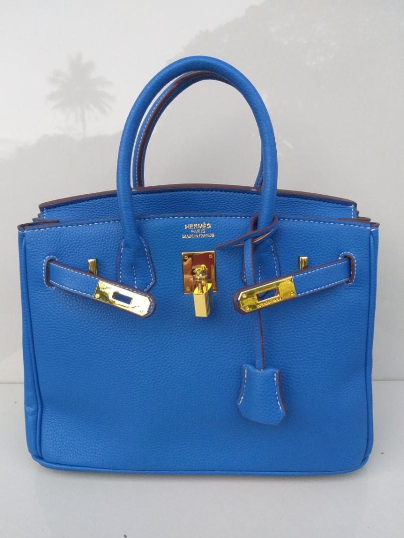 HERMES BIRKIN 30 ROYAL BLUE TOGO LEATHER BAG