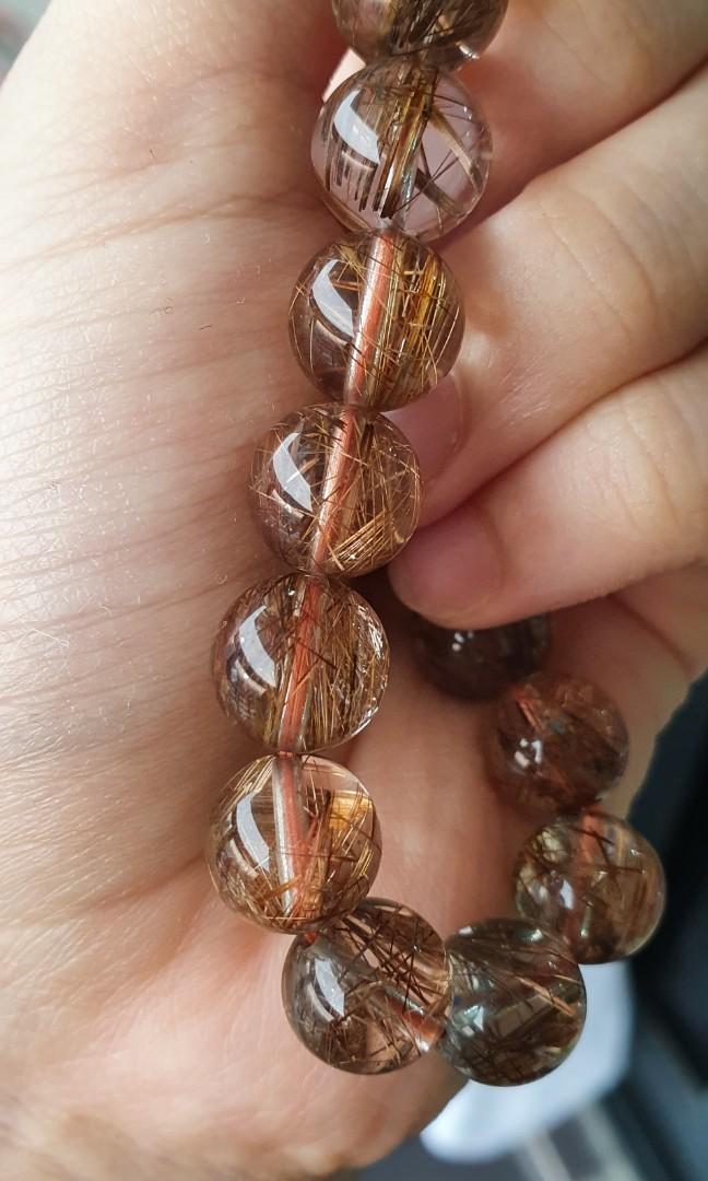 High Grade Copper Rutilated Quartz Bracelet