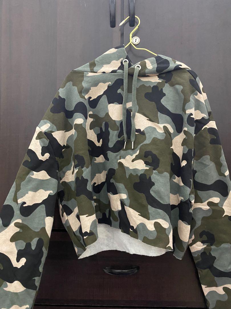 Camo cropped hoodie h&m sales