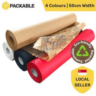 Honeycomb Paper Wrap / Sustainable Bubble Wrap Alternative / Eco Wrap  - 4 Colours - 3 Sizes