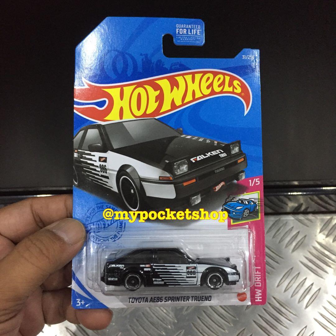 HOT WHEELS TOYOTA AE86 SPRINTER TRUENO 2021 HW DRIFT 1/5 31/250 ZAMAC VARIATION 