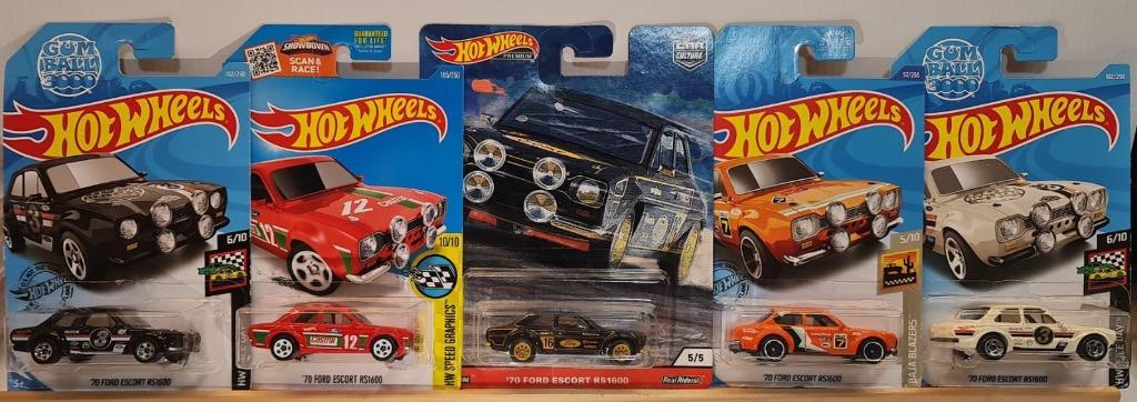 ;70 FORD ESCORT RS1600 Mint on Card Gum Ball 2018 Hot Wheels Die Cast Car 