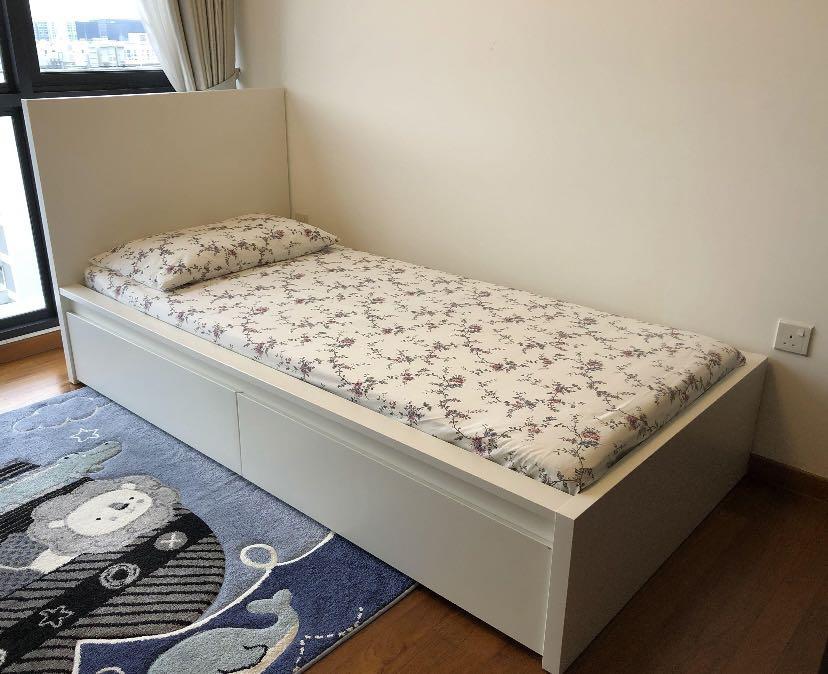 Malm hot sale single bed