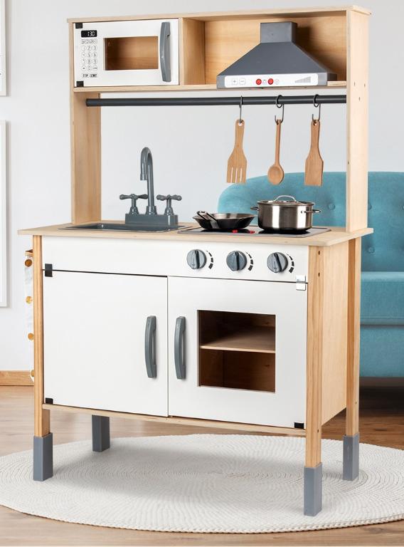 In Stock) Swedish Style Wooden Toy Kitchen Set, Hobbies ...