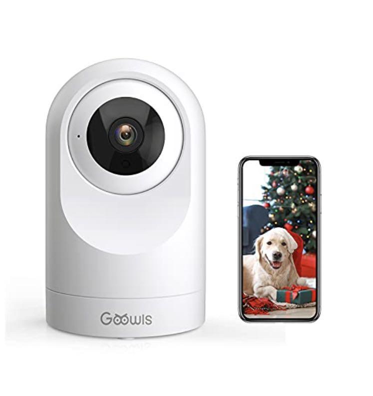 Wifi Camera Goowls Baby Monitor 1080P Wireless Home Security Camera for Elder Indoor IP Camera Dog Pet Camera Motion Tracking Motion Detection Two-Way Audio Night Vision Compatible with Alexa