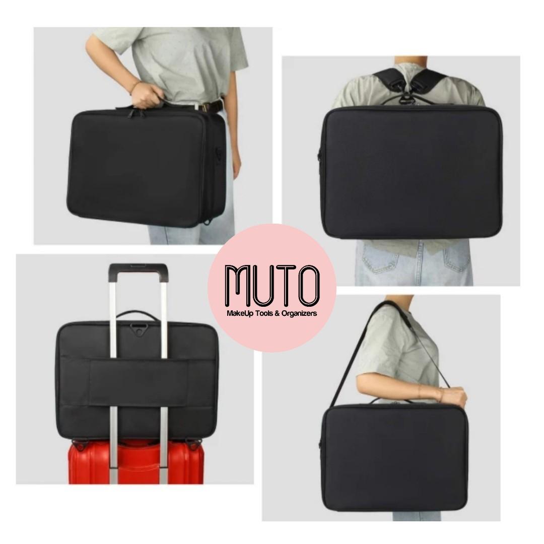 Jumbo or Extra Large Professional Makeup Organizer Bag (Category: Makeup) located in Marikina City. Submitted by chinita_morena (Listing ID 1150524794, Image 3). Description: Organize your makeup brushes and beauty accessories in one easy-to-carry case. This Extra Larges Cosmetic Bag features a mirror with wide variety of compartments and pockets. It holds everything you need to get ready for the day ahead. It comes with a belt support for ease o