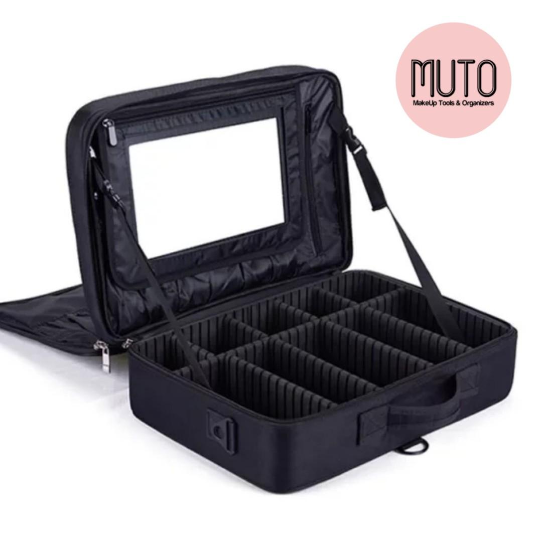 Jumbo or Extra Large Professional Makeup Organizer Bag (Category: Makeup) located in Marikina City. Submitted by chinita_morena (Listing ID 1150524794, Image 2). Description: Organize your makeup brushes and beauty accessories in one easy-to-carry case. This Extra Larges Cosmetic Bag features a mirror with wide variety of compartments and pockets. It holds everything you need to get ready for the day ahead. It comes with a belt support for ease o