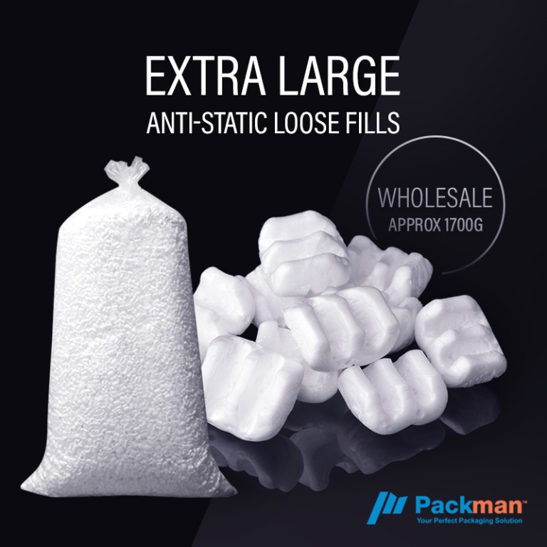 JUMBO PACK! Loose Fill Packing Foam Peanuts / Carton Box / Polymailer