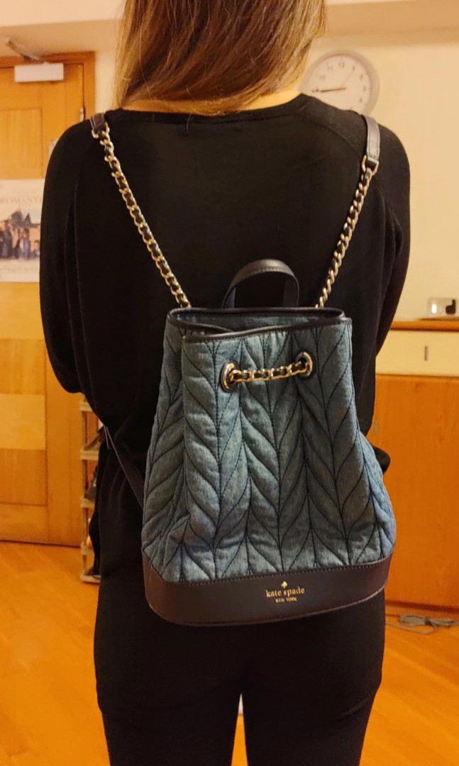 Kate spade top denim backpack