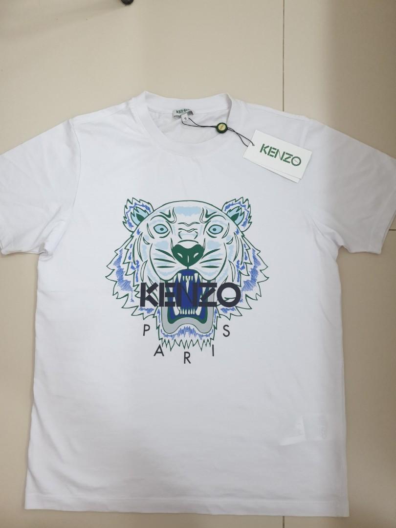 Kenzo Tiger Printed Crewneck T-shirt size S, Men's Fashion, Tops 