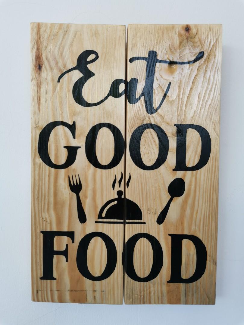 Kitchen Rustic Wood Sign (Category: Wall Decor) located in Lemery. Submitted by hirayaspaperie (Listing ID 1150532002, Image 1). Description: For Sale Handcrafted Wood Sign ✅Material: Palochina wood ✅Size: approx 8 x 11 inches ✅Php300.