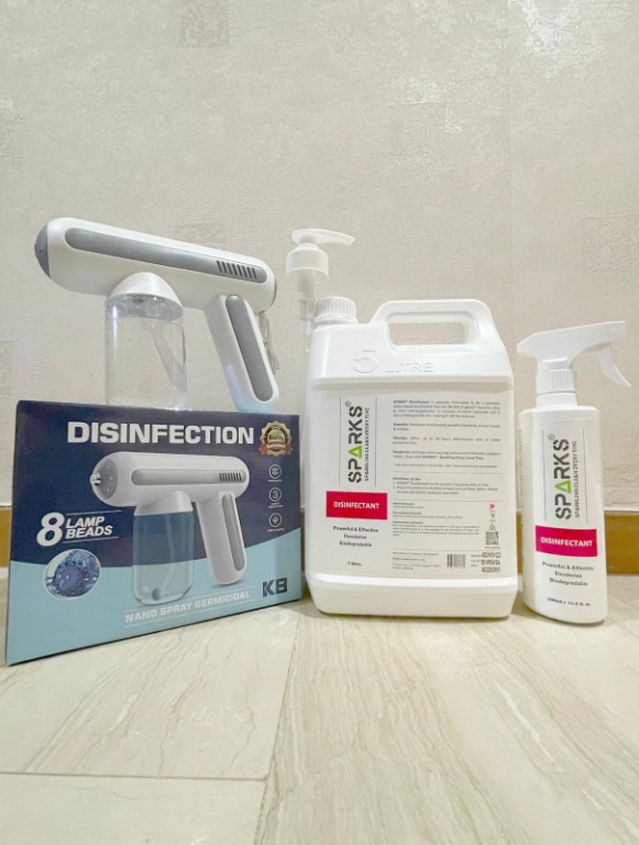 [LATEST MODEL] K8 Nano Atomizer Sanitizer Spray Gun & 5Litre SPARK ...