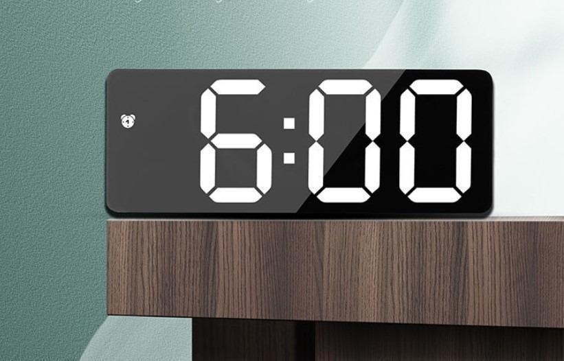 LED Mirror Clock GH0712L Digital (White), Furniture & Home Living, Home