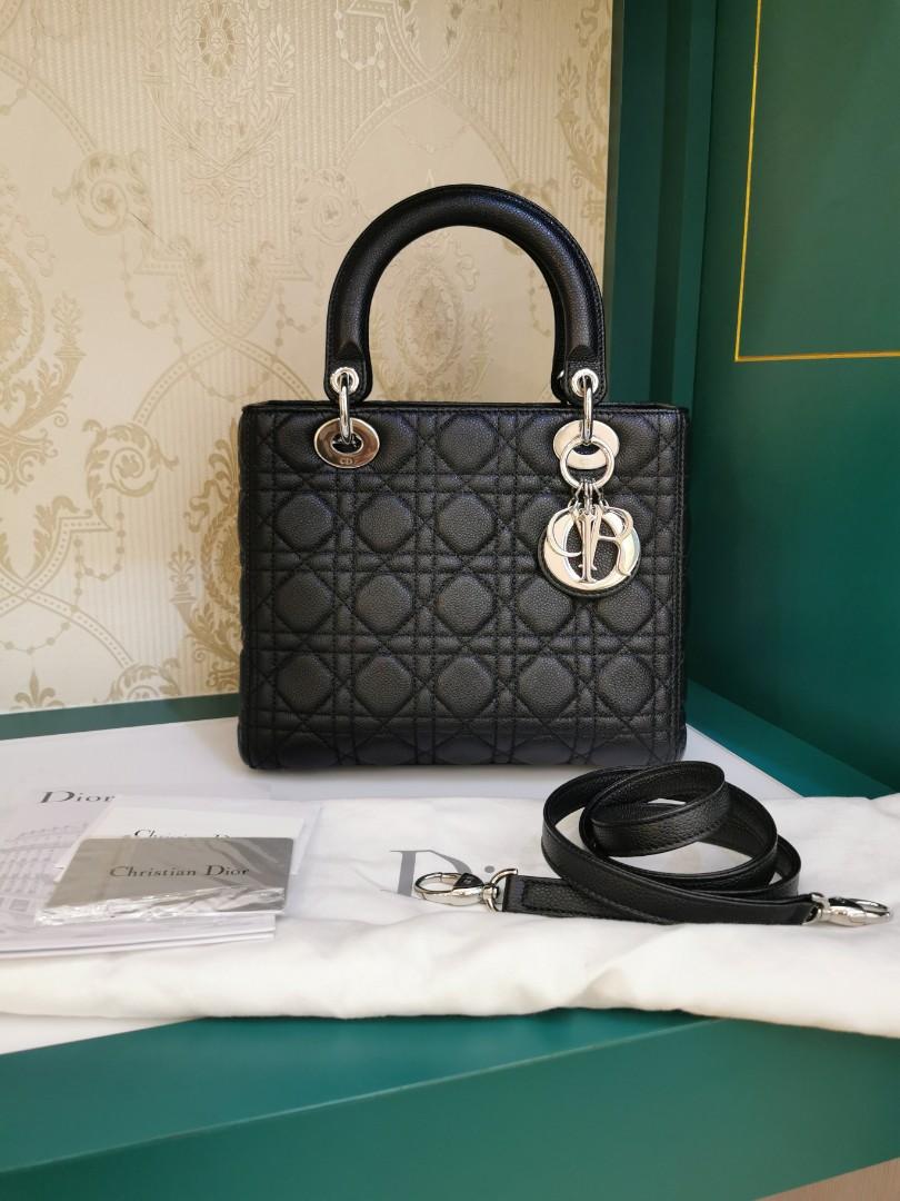 Lady dior sales grained calfskin
