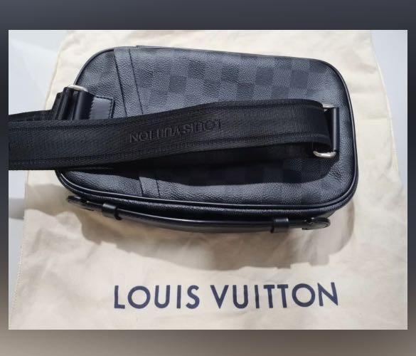 Louis Vuitton Damier Graphite Ambler Crossbody Chest Banana Bag Bumbag  860800