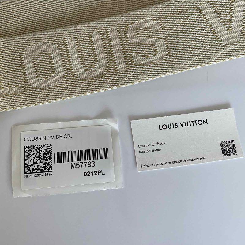 Louis Vuitton Louis Vuitton Lambskin Coussin PM M57793 Cream