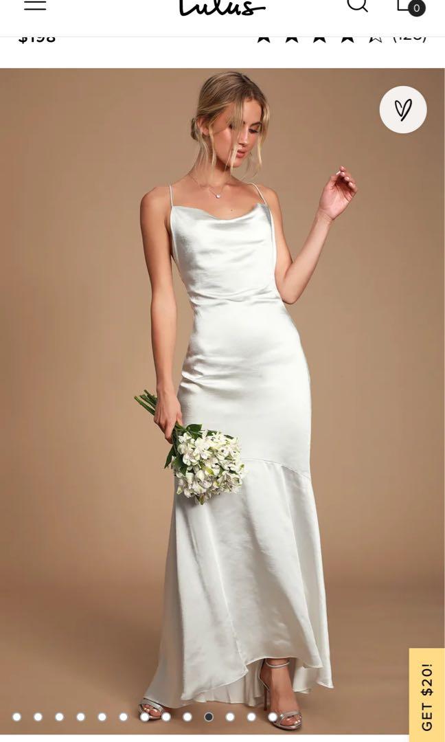 white cowl neck maxi dress