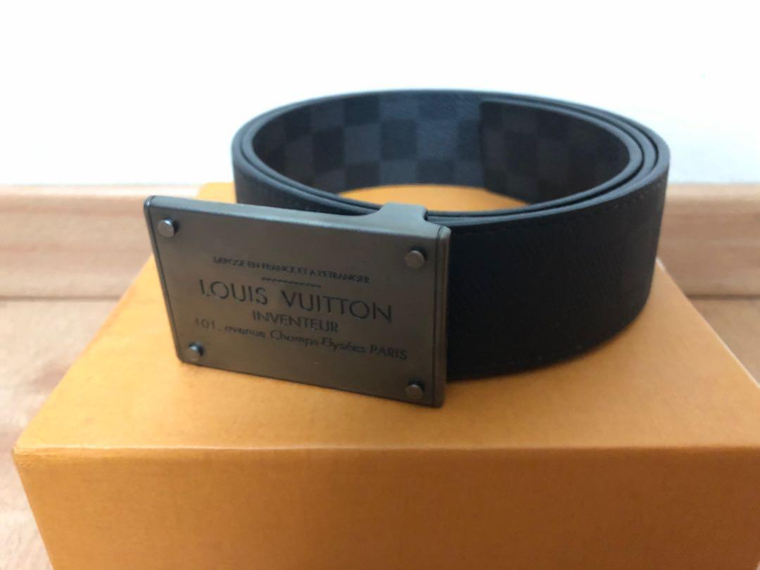 Authentic Louis Vuitton Neo Inventeur 40mm Reversible Belt Size 95cm