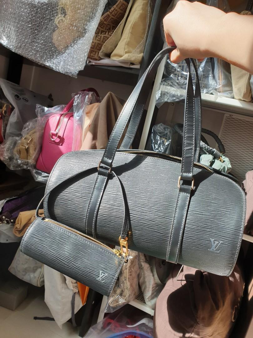 LV Louis Vuitton Epi Soufflot Handbag Shoulder Bag With Baby Mini